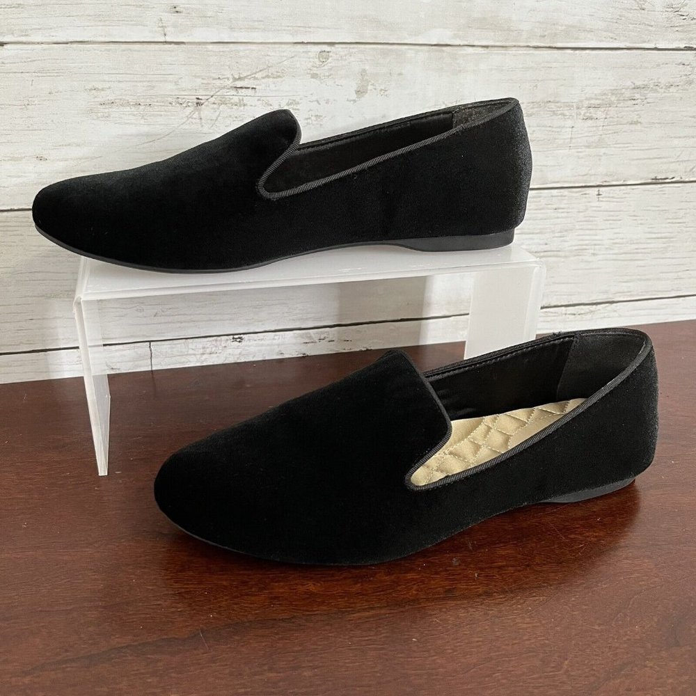 Birdies Starling Women's Velvet Slip On House Loafer Slippers Size 8.5 Black